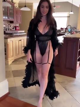 Christina Khalil So Hot in Black Lingerie